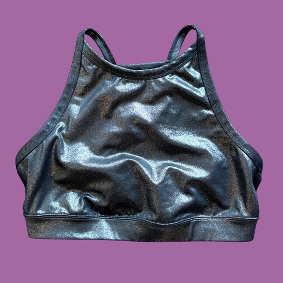 Joy Lab Metallic Halter Sports Bra Large - Picture 1 of 5